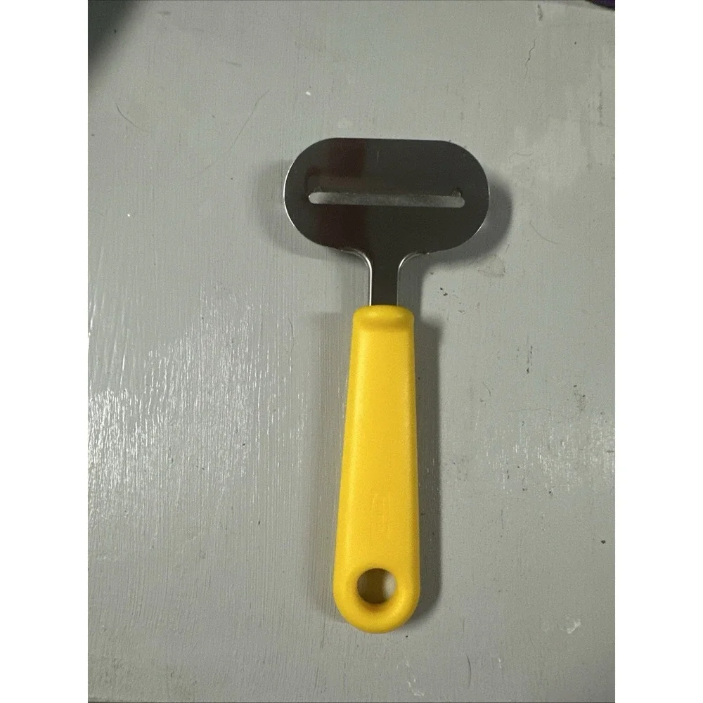 Vintage IKEA Yellow Handle Stainless Steel Cheese Slicer Plane Kitchen NEW